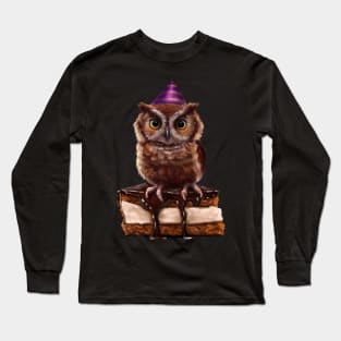 Owl on the cake Long Sleeve T-Shirt